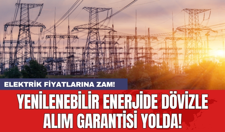 Elektrik fiyatlarına zam: Yenilenebilir enerjide dövizle alım garantisi yolda!