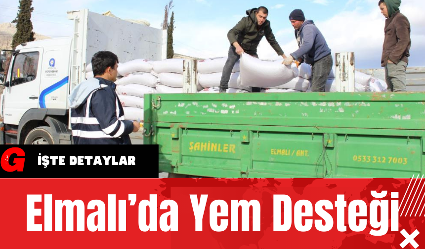 Elmalı’da Yem Desteği