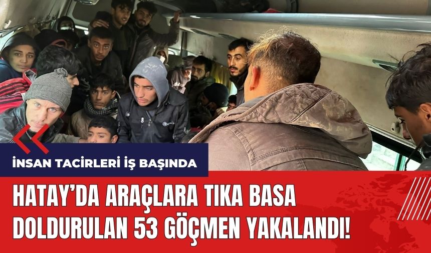 Hatay'da 53 kaçak göçmen yakalandı