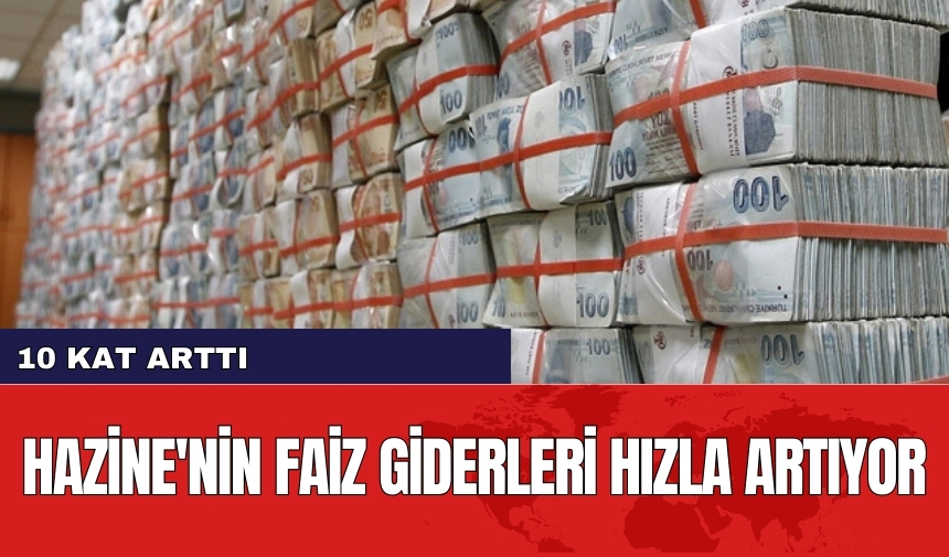 Hazine'nin faiz giderleri hızla artıyor