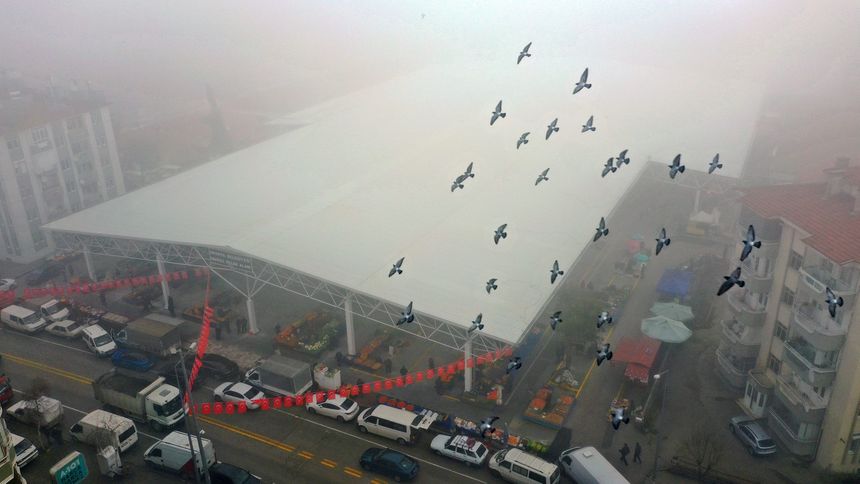 Isparta'da Kardan Çöken Kapalı Pazar Yeniden Inşa Edildi