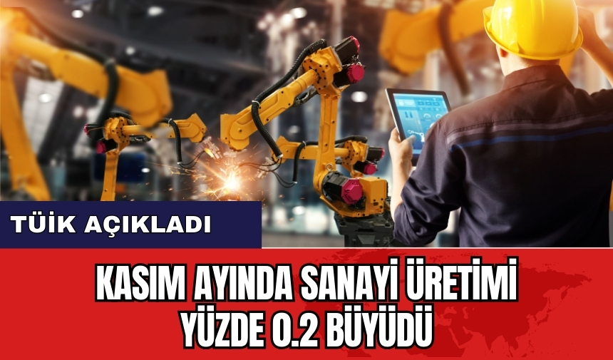 Kasım ayında sanayi üretimi yüzde 0.2 büyüdü