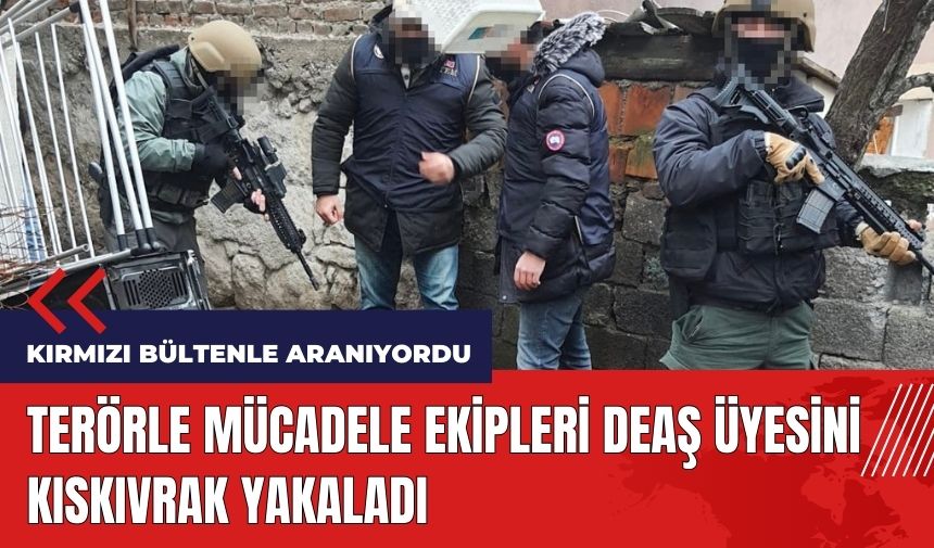 Kırmızı bültenle aranan DE*Ş üyesi kıskıvrak yakalandı