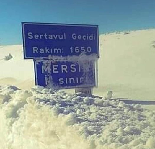 Mersin Sertavul Geçidi'nde Kar Lastiği Olmayan Araçlara Geçiş Yok