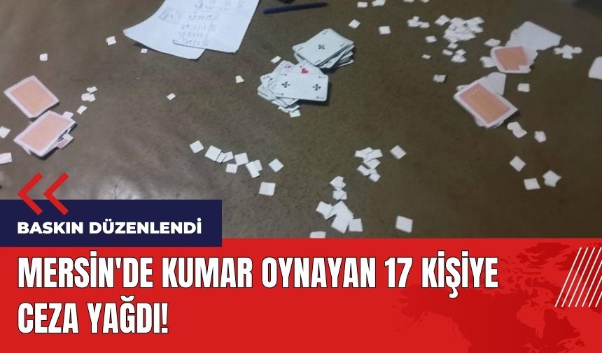 Mersin'de kumar oynayan 17 kişiye ceza yağdı