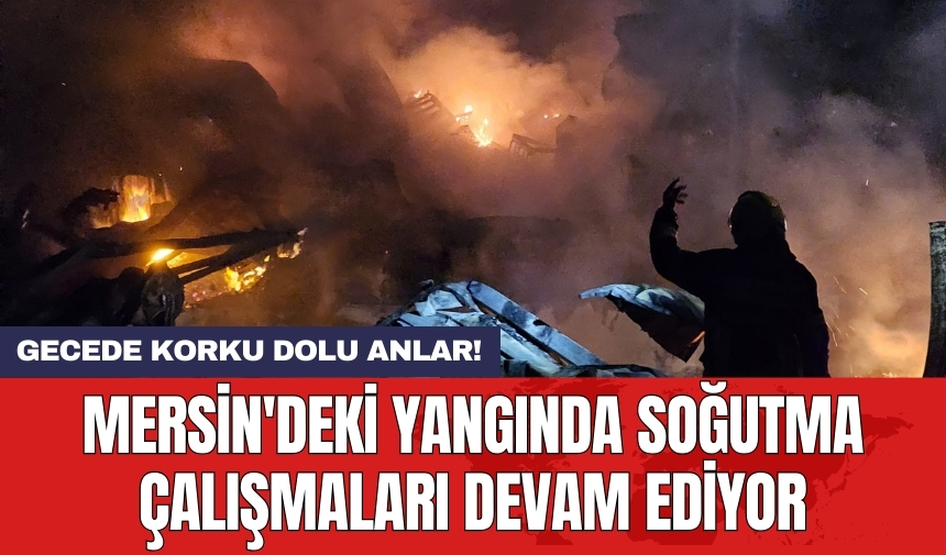 Mersin'deki yangında soğutma çalışmaları devam ediyor