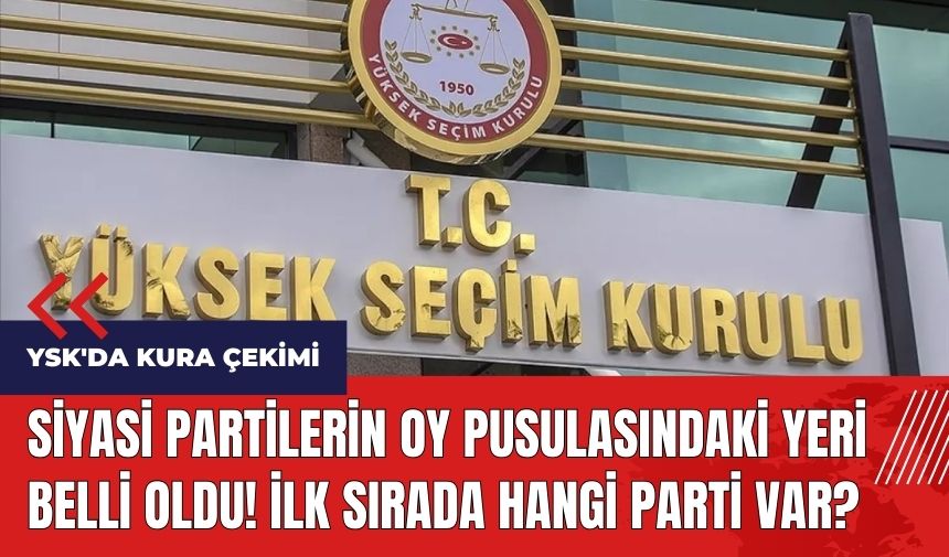 Siyasi partilerin oy pusulasındaki yeri belli oldu! İlk sırada hangi parti var?