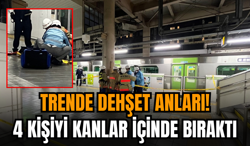 Trende dehşet anları! 4 kişiyi kanlar içinde bıraktı