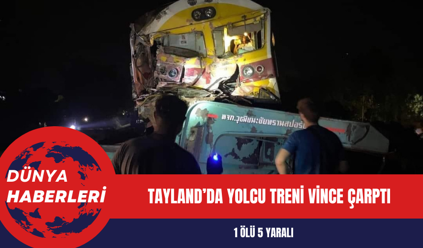 Tayland’da yolcu treni vince çarptı