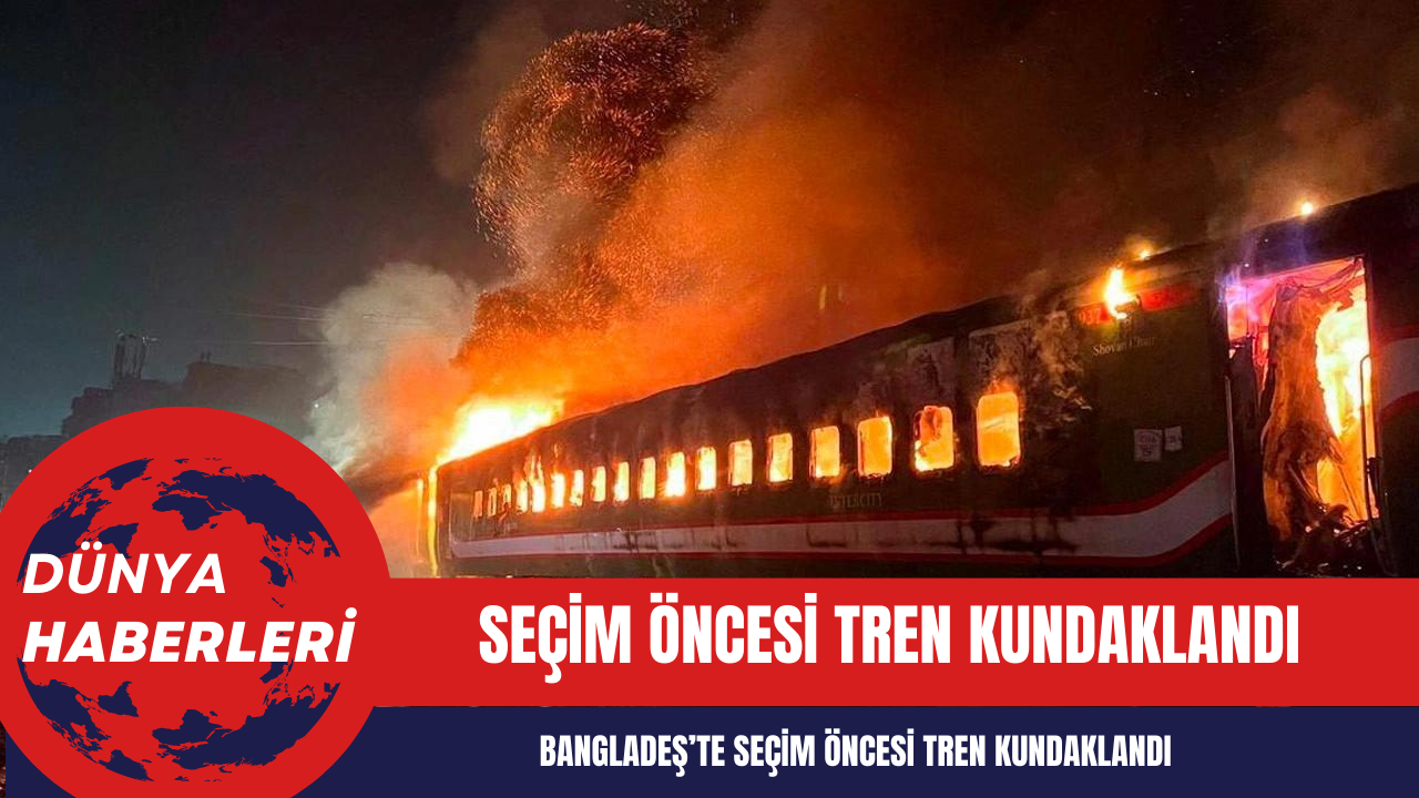 Seçim öncesi yolcu treni kundaklandı