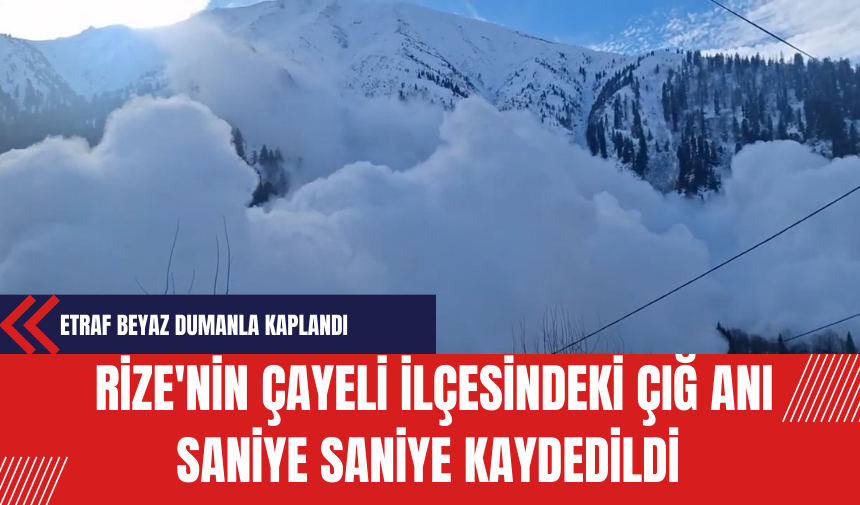 Rize'nin Çayeli ilçesindeki Çığ Anı Saniye Saniye Kaydedildi