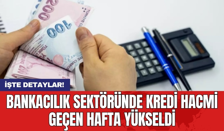 Bankacılık sektöründe kredi hacmi geçen hafta yükseldi