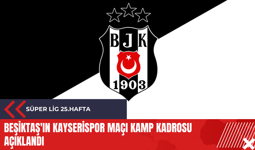 Beşiktaş'ın Kayserispor maçı kamp kadrosu açıklandı