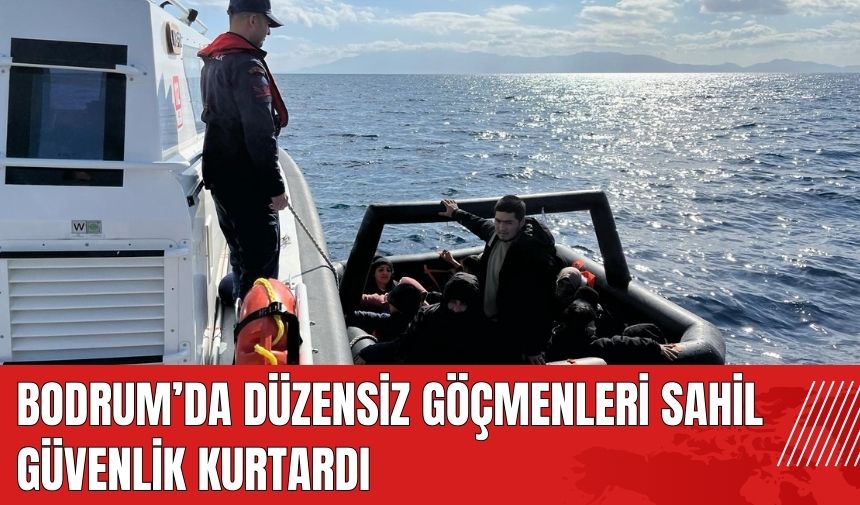 Bodrum'da düzensiz göçmenleri Sahil Güvenlik kurtardı