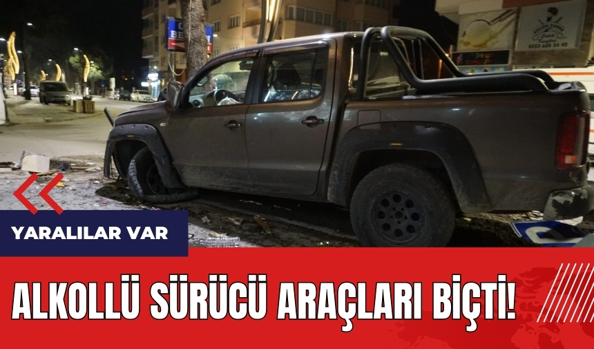 Burdur'da alkollü sürücü araçları biçti!