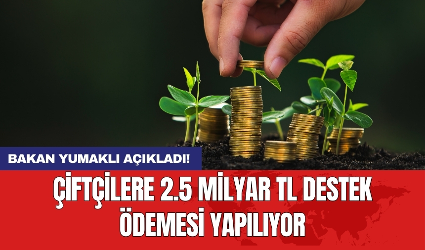 Çiftçilere 2.5 Milyar TL destek ödemesi yapılıyor