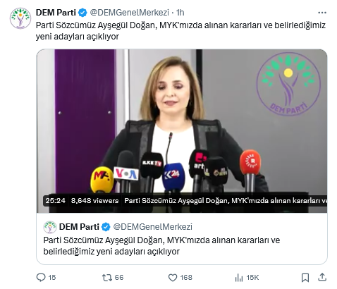 Dem Parti Ankara Eş Başkan Adayları Belli Oldu