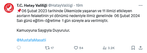 Depremin Yıl Dönümünde Hatay'da Okullar Yarın Tatil!-1