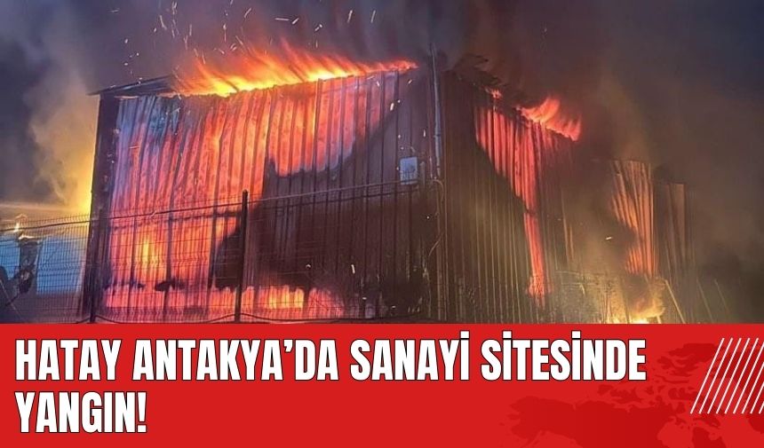 Hatay Antakya'da sanayi sitesinde yangın!