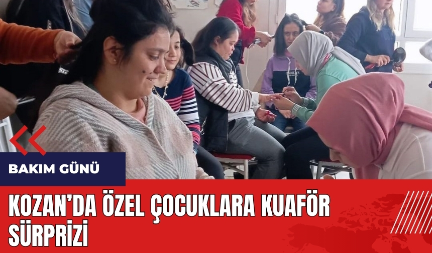 Kozan'da özel çocuklara kuaför sürprizi