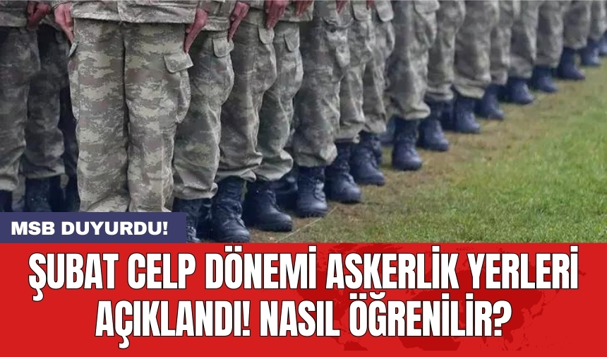 MSB duyurdu! Şubat celp dönemi askerlik yerleri açıklandı! Nasıl öğrenilir?