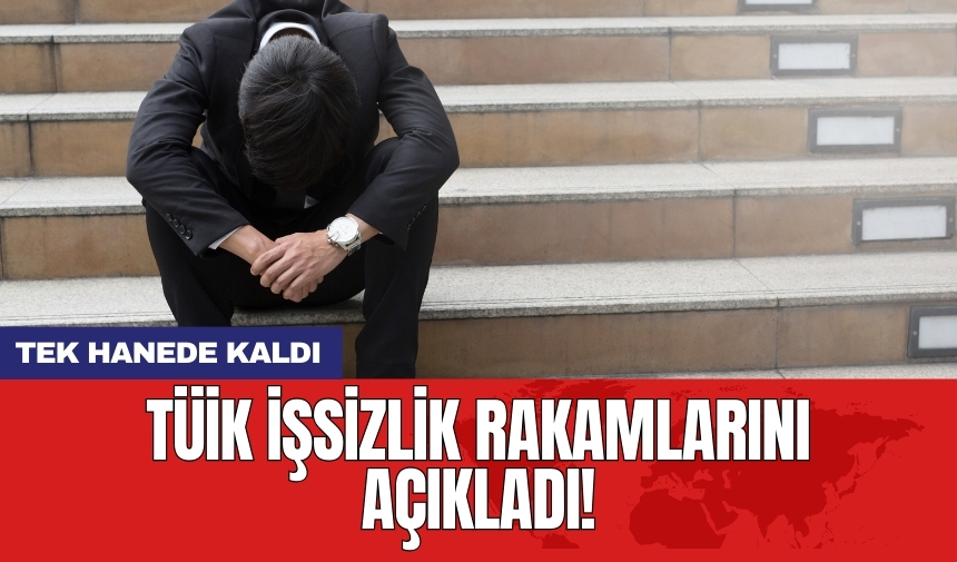 TÜİK işsizlik rakamlarını açıkladı! Tek hanede kaldı