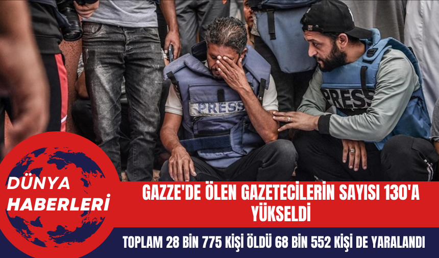 Gazze'de Ölen Gazetecilerin Sayısı 130'a Yükseldi