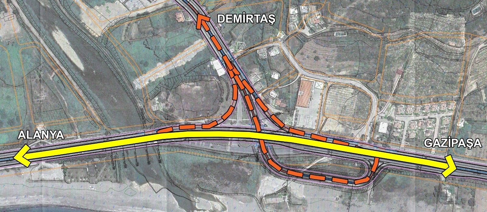 Alanya'da Demirtaş Kavşağı yeniden inşa ediliyor