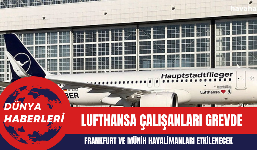 Lufthansa Çalışanları Grevde: Frankfurt ve Münih Havalimanları Etkilenecek