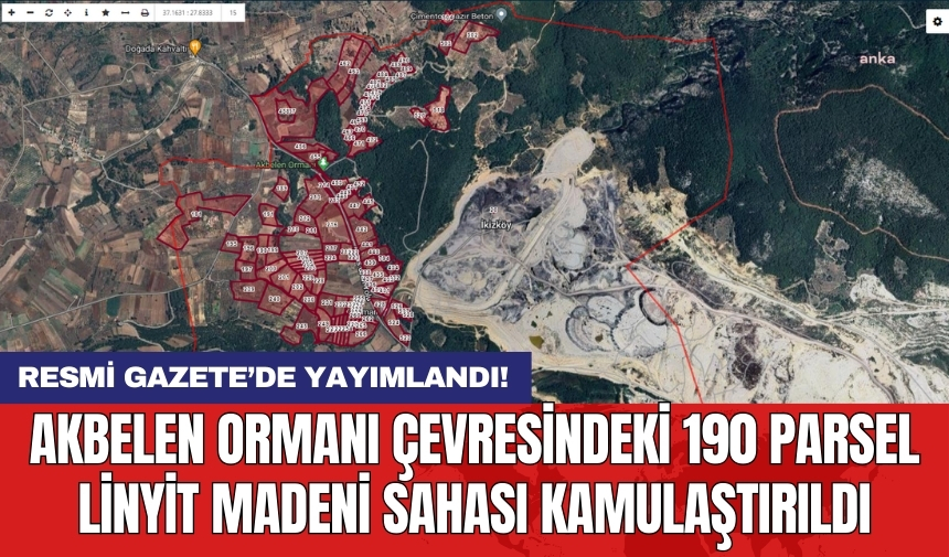 Akbelen Ormanı çevresindeki 190 parsel linyit madeni sahası kamulaştırıldı