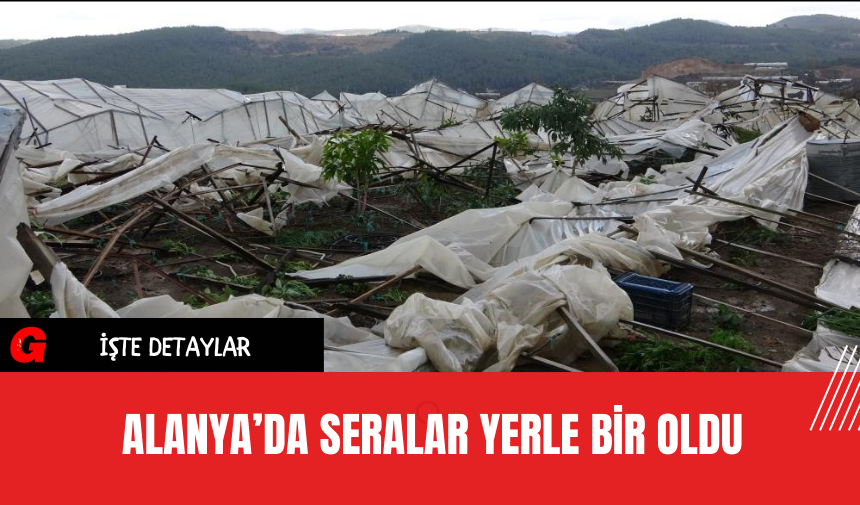 Alanya’da Seralar Yerle Bir Oldu