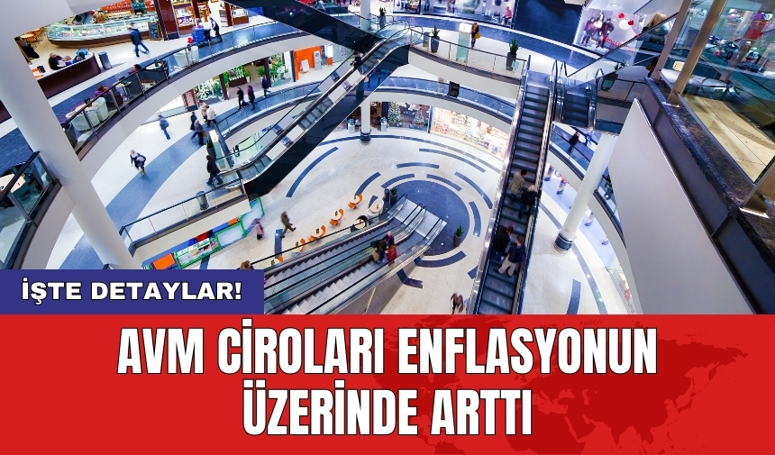 AVM ciroları enflasyonun üzerinde arttı