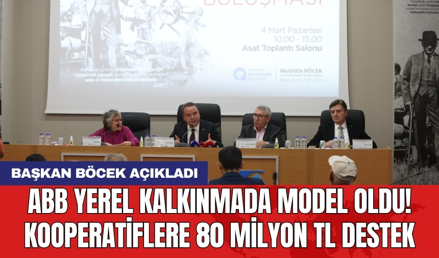 Başkan Böcek açıkladı: Kooperatiflere 80 milyon TL destek