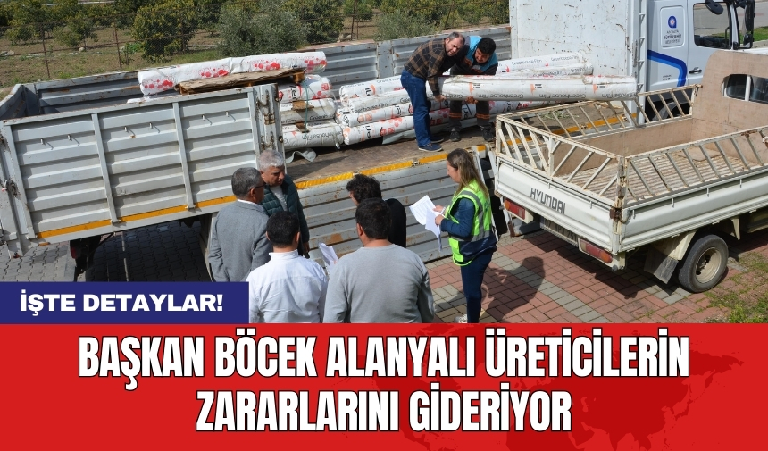 Başkan Böcek Alanyalı üreticilerin zararlarını gideriyor