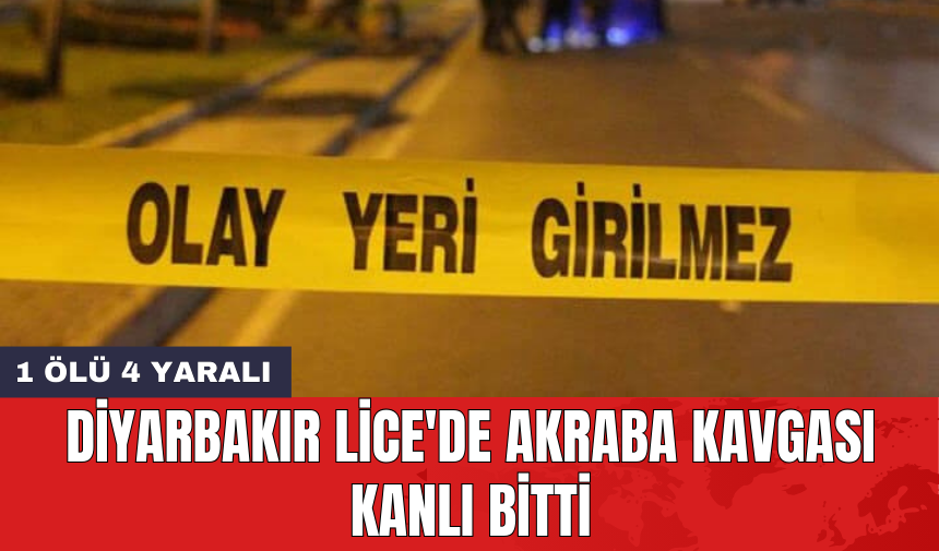 Diyarbakır Lice'de akraba kavgası kanlı bitti: 1 öl* 4 yaralı