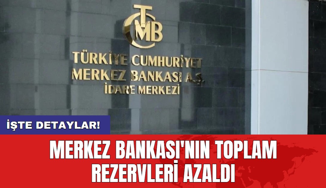 TCMB'nin toplam rezervleri azaldı