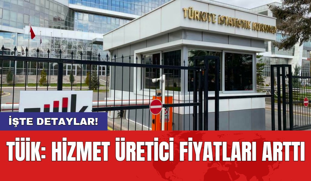 TÜİK: Hizmet üretici fiyatları arttı