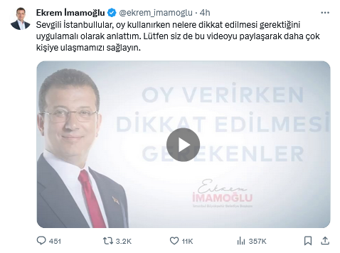 Ekrem İmamoğlu Oy Kullanma 