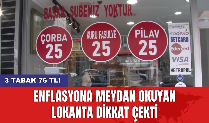 Enflasyona meydan okuyan lokanta dikkat çekti