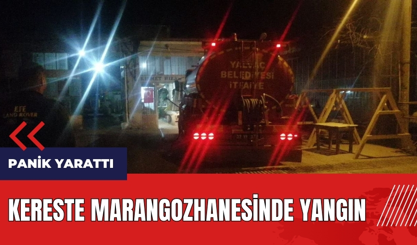 Isparta'da kereste marangozhanesinde yangın