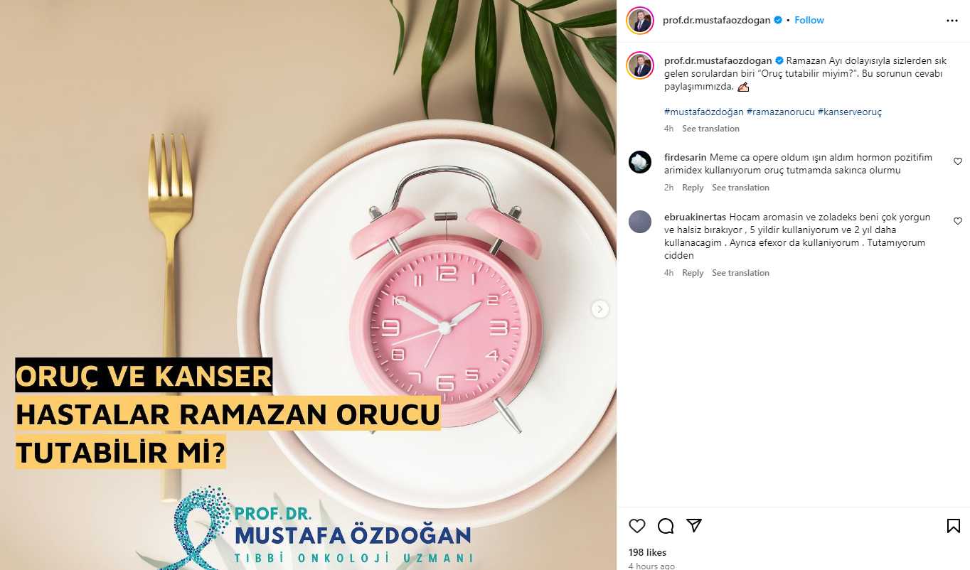 Kanser Hastaları Oruç Tutabilir Mi