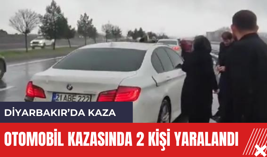 Diyarbakır'da otomobil kazası: 2 yaralı