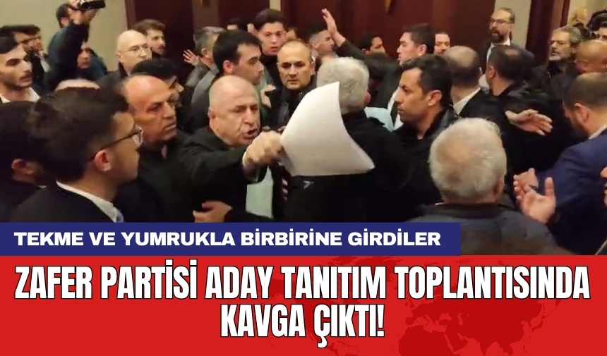 Zafer Partisi aday tanıtım toplantısında kavga çıktı!