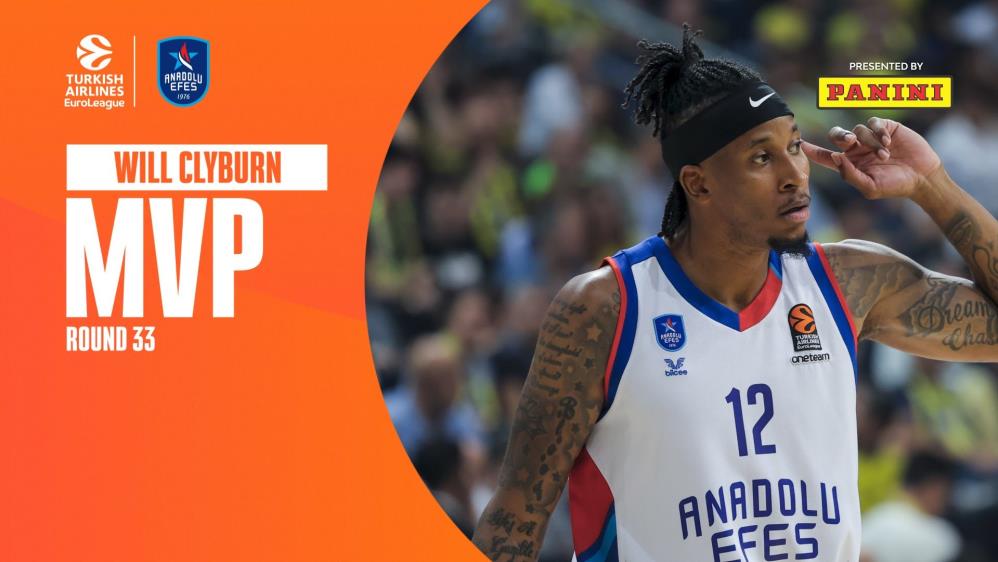 Euroleague'de haftanın en değerlisi Anadolu Efes oyuncusu Will Clyburn oldu