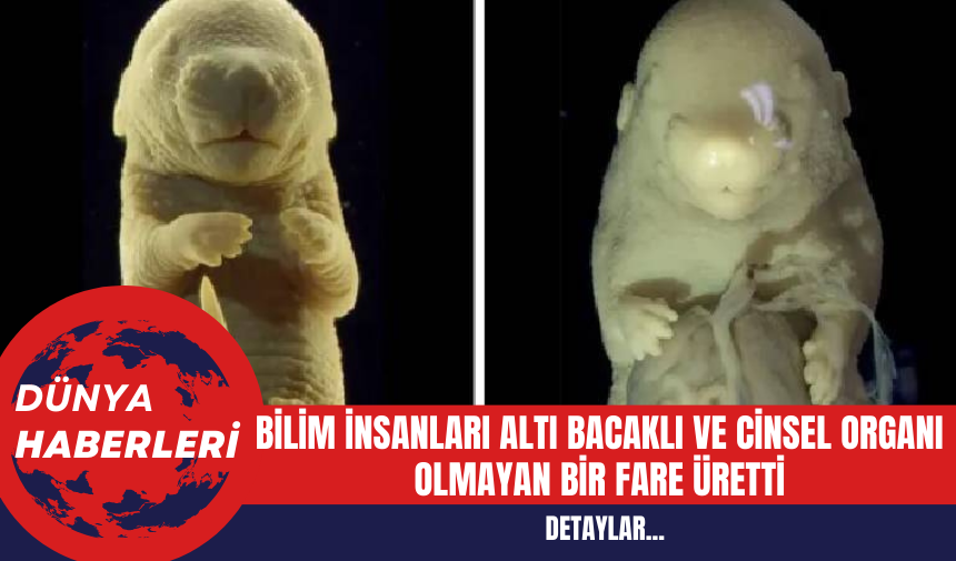 Bilim İnsanları Altı Bacaklı ve Cinsel Organı Olmayan Bir Fare Üretti