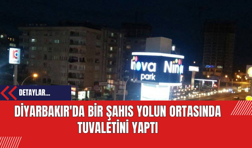 Diyarbakır'da Bir Şahıs Yolun Ortasında Tuvaletini Yaptı