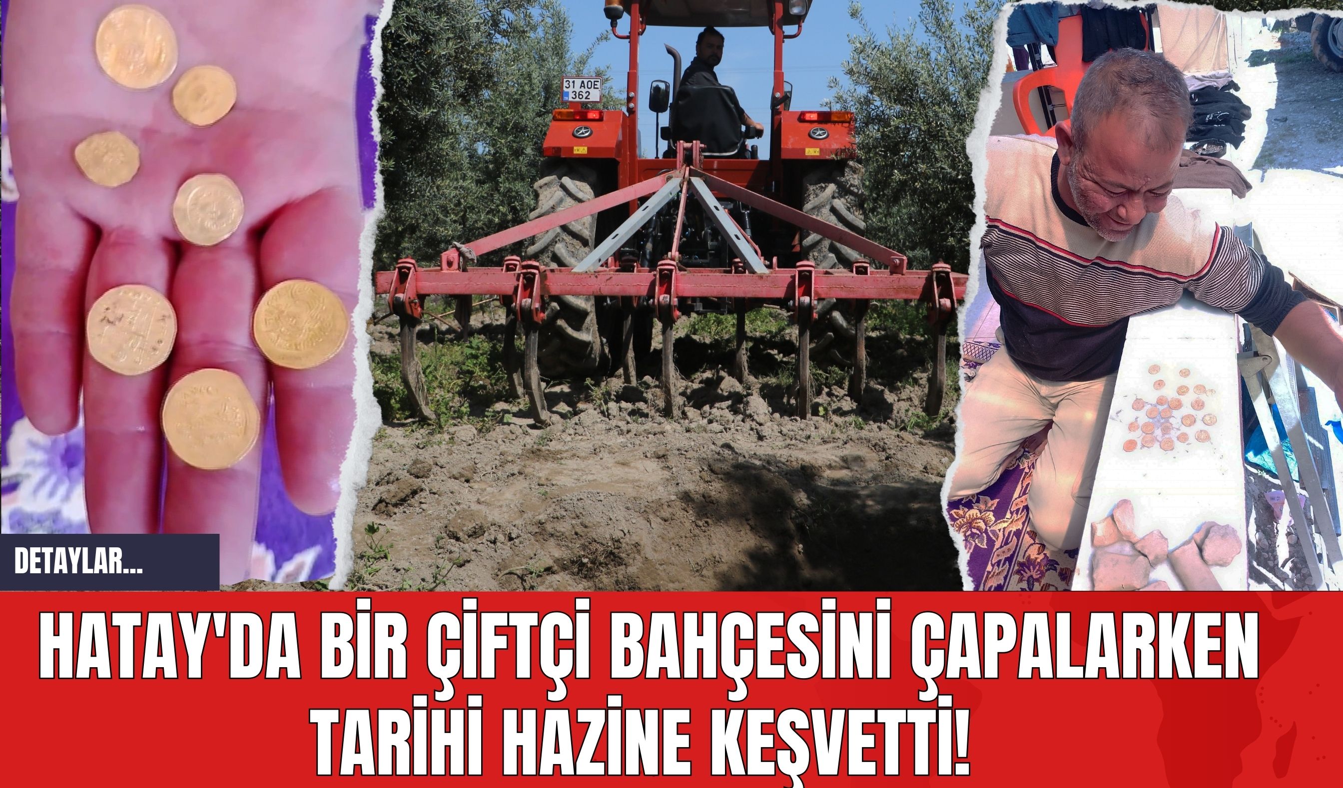 Hatay'da Bir Çiftçi Bahçesini Çapalarken Tarihi Hazine Keşvetti!