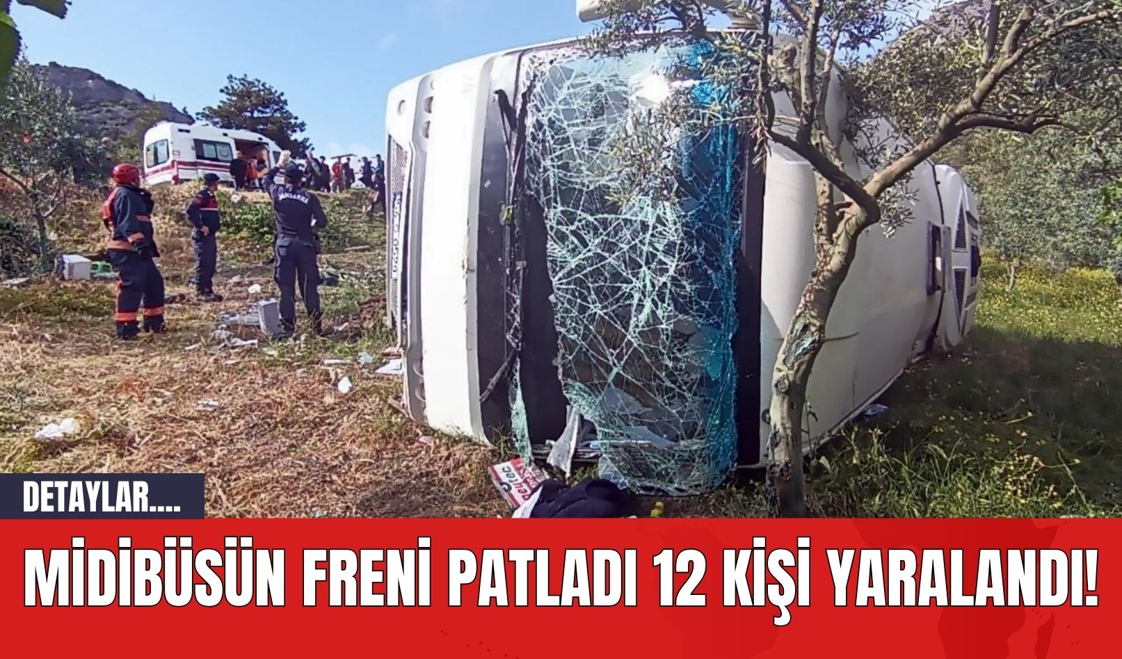 Midibüsün Freni Patladı 12 Kişi Yaralandı!