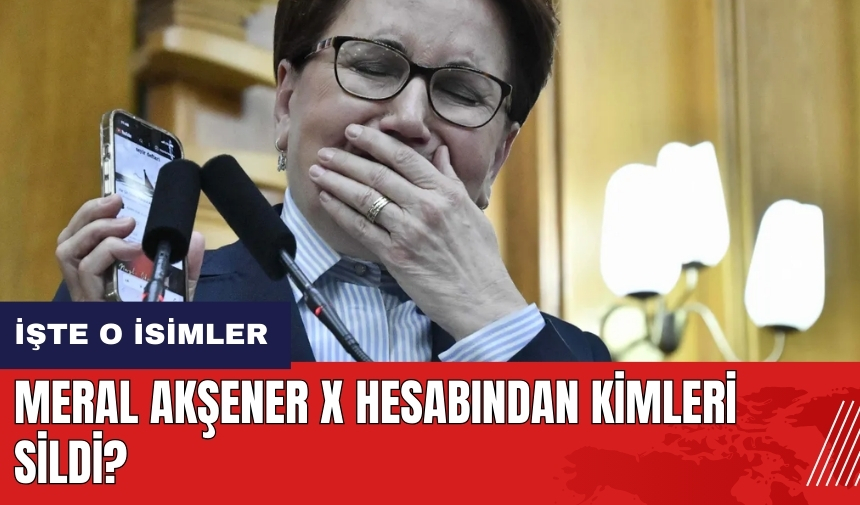 Meral Akşener X hesabından kimleri sildi?