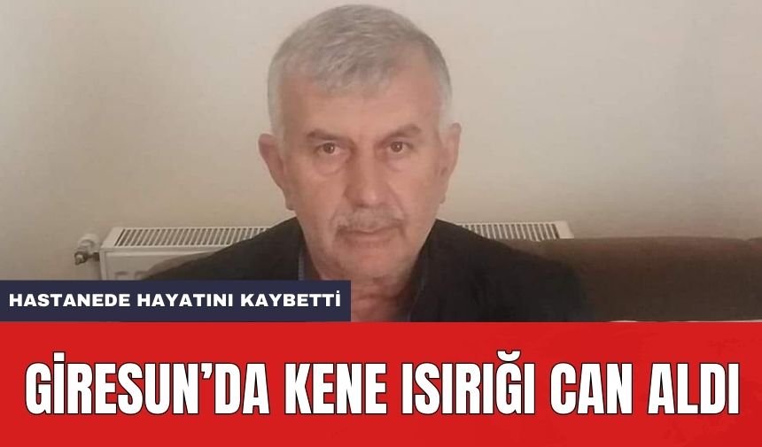 Giresun'da Kene Isırığı Can Aldı